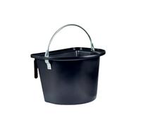 Mangeoire pour bovins noire avec anse et crochets de suspension Horizont Noir 14 L