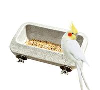 Mangeoire pour Cage à Oiseau Distributeur de Pierre Ponce 17 x 10 cm à | Bol de nourriture oiseau Für Balkon, Garten, Kleine Sittiche, Nymphensittiche, Keilschwanzsittiche, Und K