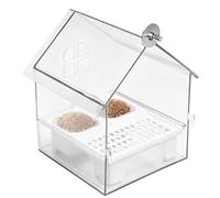 Mangeoire pour cage à oiseaux - Conteneur externe transparent extractible | Mangeoire transparente pour cage à oiseaux avec tiroir extractible pour perroquets, perruches, pinsons et oiseaux de
