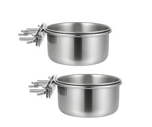 Mangeoire pour Cage à Oiseaux - Gamelle Détachable 2 Pièces pour Oiseaux,Bol Nourriture et Eau pour Perruche - pour Conure, inséparable, Pigeon, Souris, Petits Animaux en Cage