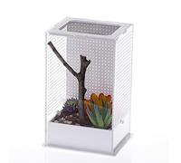 Mangeoire pour cage d'élevage pour terrarium portable, habitat transparent pour animal domestique 2 Si