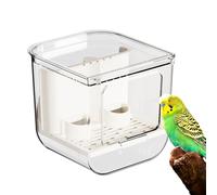 Mangeoire pour cage, distributeur de nourriture pour oiseaux transparent - récipient alimentaire Conure - pour cône perruche cacatoès canari fiole calopsitta inséparable