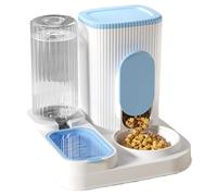 Mangeoire pour chats - Distributeur automatique de nourriture pour chat | Distributeur automatique d'eau et de nourriture | Séchage automatique | Fournitures pour animaux domestiques 2 en 1 avec bol