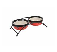 Trixie Eat On Feet Napf-Ensemble 2x0, 25l pour Chats avec Support Lisse Noir