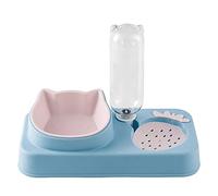 Mangeoire pour chien 2 en 1 surélevée pour nourriture et eau avec ventouse - Abreuvoir automatique anti-déversement