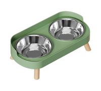 Mangeoire pour chien à plusieurs hauteurs avec gamelle anti-éclaboussures pour un nettoyage facile Couleur vive ABS en acier inoxydable
