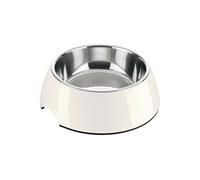Mangeoire pour chiens Mélamine Acier ydable 160 ml 14 5 14 5 7 cm Blanc