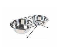 Mangeoire pour chiens Trixie Acier inoxydable Double 2,8 L 2 × 2,8 L