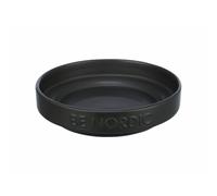 Trixie BE Nordic 24522 Gamelle Plate en céramique avec revêtement en Caoutchouc antidérapant pour Petits Chats Noir Ø 16 cm 300 ML