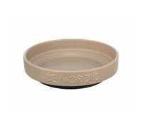 Trixie BE Nordic 24525 Gamelle Plate en céramique pour Petit Chat avec revêtement en Caoutchouc antidérapant 300 ML Taupe Diamètre 16 cm