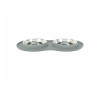 Mangeoire pour chiens Trixie Gris Acier inoxydable Ø 16 cm Double 2 × 0,3 L 4