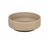 Trixie BE Nordic 24526 Gamelle Moderne en céramique avec revêtement en Caoutchouc antidérapant pour Petits Chiens Ø 16 cm Taupe 500 ML