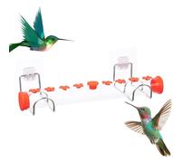 Mangeoire pour colibri de fenêtre,Mangeoire à colibri à une rangée de mangeoires à oiseaux montée sur fenêtre | Mangeoire à colibri à long tube pour personnes âgées, fête des mères, bureaux