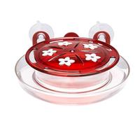 Mangeoire pour colibri de jardin, mangeoire pour colibri avec 5 ouvertures | avec notre distributeur de nourriture avec ventouse pour l'extérieur, la cour