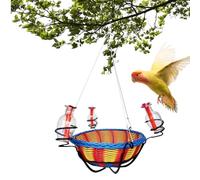 Mangeoire pour colibri | Gamelle, mangeoire à oiseaux avec 3 ports d'alimentation - pour animaux de compagnie, terrasse, cour, pelouse, nourriture sauvage, reste, eau, extérieur, jardin