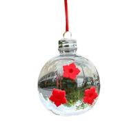 Mangeoire pour colibris avec 3 ports pour fleurs | Distributeur d'ampoules suspendues, facile à remplir et à nettoyer, idéal pour attirer les colibris, design pratique en forme d'ampoule