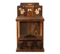 Mangeoire pour écureuil d'extérieur | Bar écureuil en bois avec 3 petits tabourets en bois | Boîte extérieure de maison d'écureuil d'arbre modèle mignon