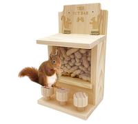 Mangeoire pour écureuils - Mangeoire en bois pour écureuils - Mangeoire polyvalente pour écureuils - Mangeoire polyvalente pour écureuils - Mangeoire pour rebord de fenêtre, balcon