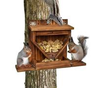 Mangeoire pour écureuils, recharges réduites nécessaires, 42 x 28 x 12 cm, distributeur de nourriture pour écureuils, intégration de paysages naturels, pour jardin, cour, arrière-cour, faune sauvage