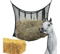 Mangeoire pour foin de cheval, filet à foin rectangulaire à suspendre lentement, sac à foin pour une alimentation lente, accessoire portable pour cheval pour éviter la suralimentation, sac à foin