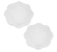 Mangeoire pour Hamster en Céramique Antidérapante, Lot de 2 Blancs | Surface Lisse Émaillée, Convient aux Cages de Petits Animaux, pour Dégus et Écureuils Domestiques