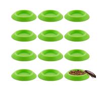 Mangeoire pour isopodes | 12 pièces plateau d'alimentation avec enclos antidérapants | Plateau alimentaire pour isopodes, pour collembos, mille-pattes et invertébrés