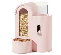 Mangeoire pour Lapin, Bouteille d'eau pour Cochon d'Inde 2 en 1, Distributeur 'Eau Automatique à Boule roulante pour Lapin, 360 ml/12 oz, mangeoire Transparente pour Lapins pour la Maison et Les Pet