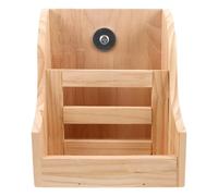 Mangeoire pour Lapin en Bois avec Bol et Râtelier à Foin | Finition Bois , Bords Lisses et Fixation sur Barreaux, pour Enclos Intérieur et Petits Rongeurs