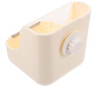 Mangeoire pour Lapins en Plastique Beige, Râtelier | Double Compartiment, Panier pour Foin, Bol Inférieur pour Aliments, Remplissage Facile, Réduit les Pertes