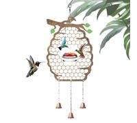 Mangeoire pour Les Colibris,Design en Nid d'abeille Équipé De 3 Ports d'alimentation,Mangeoire À Colibris pour Extérieur - pour l'Extérieur Le Jardin Le Patio la Cour l'Arrière-Cour l'arbre Le Balcon