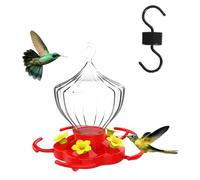 Mangeoire pour, Mangeoire pour D'extérieur | Mangeoires pour À Large Bouche De 16oz, avec 5 Ports d'alimentation pour Fleurs, Récipient d'eau, Base Amovible pour Un Nettoyag