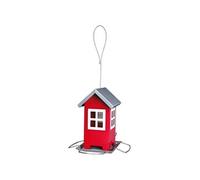 Mangeoire pour oiseaux 19 x 20 x 19 cm rouge argent