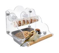 Mangeoire Pour Oiseaux - Accessoires Pour Animaux Transparents Anti-Éclaboussures,Mangeoire À Oiseaux Transparent Avec Support Anti-Dérapant - Pour Calopsittes Conures Perruches Cacatoès Perroquets Ma