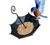 Mangeoire pour oiseaux | Alimentation pour oiseaux en forme de parapluie pour extérieur | Plateau décoratif réglable avec crochets design en métal pour jardin | Poulailler fenêtre extérieure