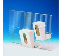 Mangeoire pour oiseaux automatique pour trappe Nobby Pet Blanc TU