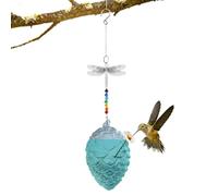 Mangeoire pour Oiseaux avec Crochet Verre Étanche Petit Décor De Jardin | Mangeoires Extérieures D'Eau Et D'Aliment Pour Oiseaux Pour Mésanges Geais Bleus Merlebleus Cour Patio Modèle
