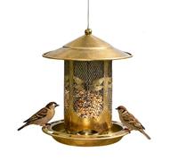 Mangeoire pour oiseaux, avec protection contre les écureuils, distributeur de nourriture avec résistant aux écureuils et amovible, distributeur de nourriture pour oiseaux, pour l'extérieur, pour