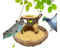 Mangeoire pour Oiseaux - Bol décoratif en résine pour l'extérieur - Porte- intégré - Station de Chasse résistante aux intempéries pour Le Jardin - Design Naturel Rustique - pour Balcon