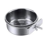 Mangeoire pour oiseaux, cage en acier inoxydable, support de serrage pour petits animaux de compagnie, bol de nourriture pour perroquet, gamelle amovible en acier inoxydable, support de serrage