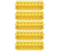 Mangeoire pour Oiseaux conteneur épaissir Durable Suspendu boîte de Nourriture pour Oiseaux mangeoire pour perroquets Oiseaux en Plastique 11.8x4.9x3.1in 5 Ensemble (Jaune 300 * 125 * 80 (mm))