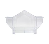 Mangeoire pour oiseaux de fenêtre | Mangeoire pour oiseaux en acrylique transparent | Mangeoire horizontale résistante aux écureuils avec double compartiments pour aras, moineaux (13,4 x 8,1 x 4,1 in