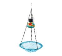 Mangeoire pour Oiseaux d'Extérieur - Bain d'oiseaux Petit - Fontaine À Oiseaux Suspendue Résistante Aux Intempéries pour Jardin Terrasse Clôture Arbre Balcon