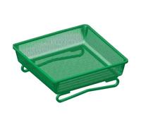 Mangeoire pour oiseaux d'extérieur | Plateau d'alimentation au sol pour colibris, station alimentaire carrée en métal avec plateau en maille, décoration de jardin pour lapins et écureuils