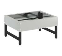 vidaXL Nourrisseur pour Oiseaux Argent 80 x 28 x 13.5 cm, Jardin et terrasse, Design rectangulaire, Durable, pour espaces extérieurs, Fait pour Durer Chaque Saison