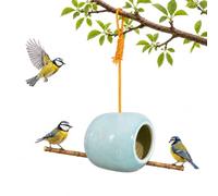 Mangeoire pour Oiseaux en Argile Pure Faite à la Main - Tournée, décorée en Terre colorée et émaillée - Modèles avec ou sans Dessin - Artisanat Belge