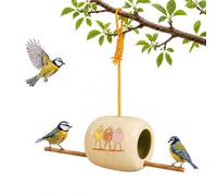 Mangeoire pour Oiseaux en Argile Pure Faite à la Main - Tournée, décorée en Terre colorée et émaillée - Modèles avec ou sans Dessin - Artisanat Belge