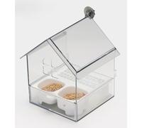 Mangeoire Pour Oiseaux En Forme De Cage, Mangeoire Externe Coulissante Pour Perroquets, Maison Avec Baignoire, Baignoire Pour Perruches Portable Et Abreuvoir À Tiroir, Boîte De Douche Suspendue Pour O