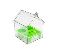 Mangeoire Pour Oiseaux En Forme De Cage, Mangeoire Externe Coulissante Pour Perroquets, Maison Avec Baignoire, Baignoire Pour Perruches Portable Et Abreuvoir À Tiroir, Boîte De Douche Suspendue Pour O