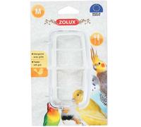 Mangeoire pour oiseaux en plastique avec grille de séparation M 10cm Zolux