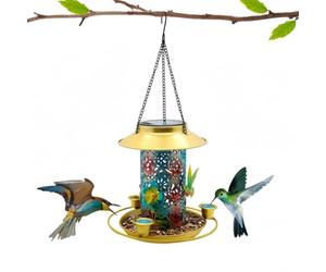 Mangeoire pour oiseaux en plein air, dernière intervention, mangeoire de colibris peint, chargeur automatique avec tasses d'eau, lampe décorative de jardin pour extérieur, lampe suspendue